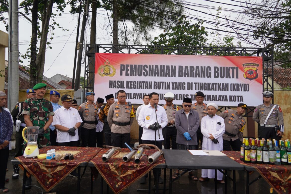 Pemusnahan Barang Bukti Hasil Operasi Pekat Lodaya 2024 Selama Bulan Suci Ramadhan 1445 H