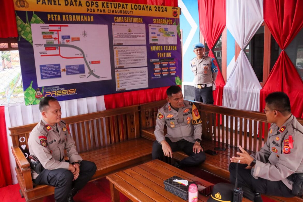 Kapolres Ciamis Cek Kesiapan Pos Pengamanan Operasi Ketupat Lodaya di Cihaurbeuti