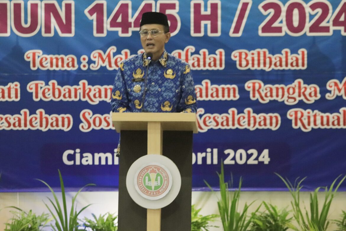 Halal Bihalal Bersama Warga Pendidikan, Bupati Ciamis Sampaikan Permohonan Maaf dan Mohon Pamit