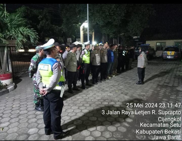 Kapolsek Setu Pimpin Rutinitas Apel Dan OKJ Sekaligus Giat Patroli keliling