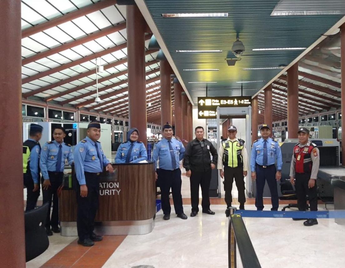 Patroli di Terminal 2 Bandara Soetta, Polisi Sampaikan Imbauan Kamtibmas