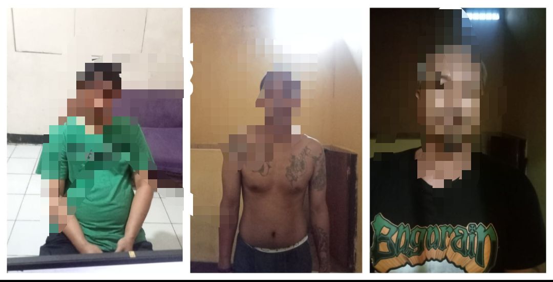Polsek Ciomas Amankan Tiga Orang diduga Pelaku Pencurian dengan Pemberatan 202 Slop  Rokok dari Berbagai Merk