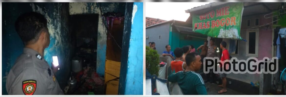 Polsek Gunung Putri Lakukan Penyelidikan Terkait Kebakaran Kontrakan di Gunung Putri, Seorang Pedagang Alami Luka Bakar Serius