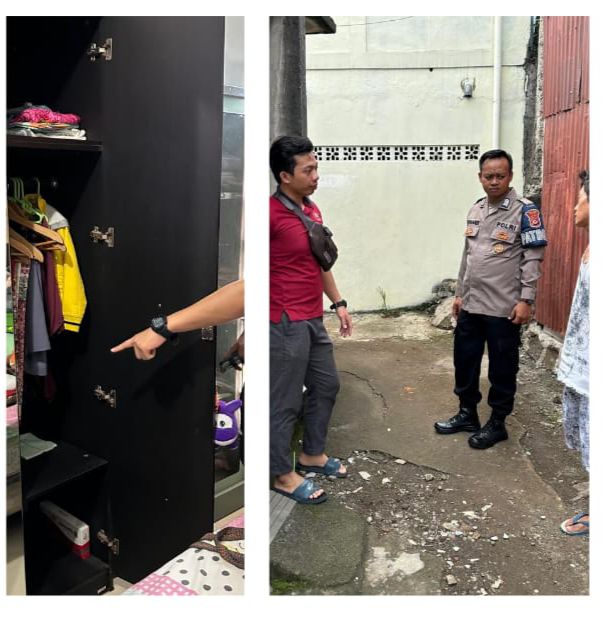 Polsek Cibinong Tindak Lanjuti Berita Viral dimana Telah Terjadi Pembobolan Pada Sebuah Rumah yang Ditinggal Oleh Pemilik