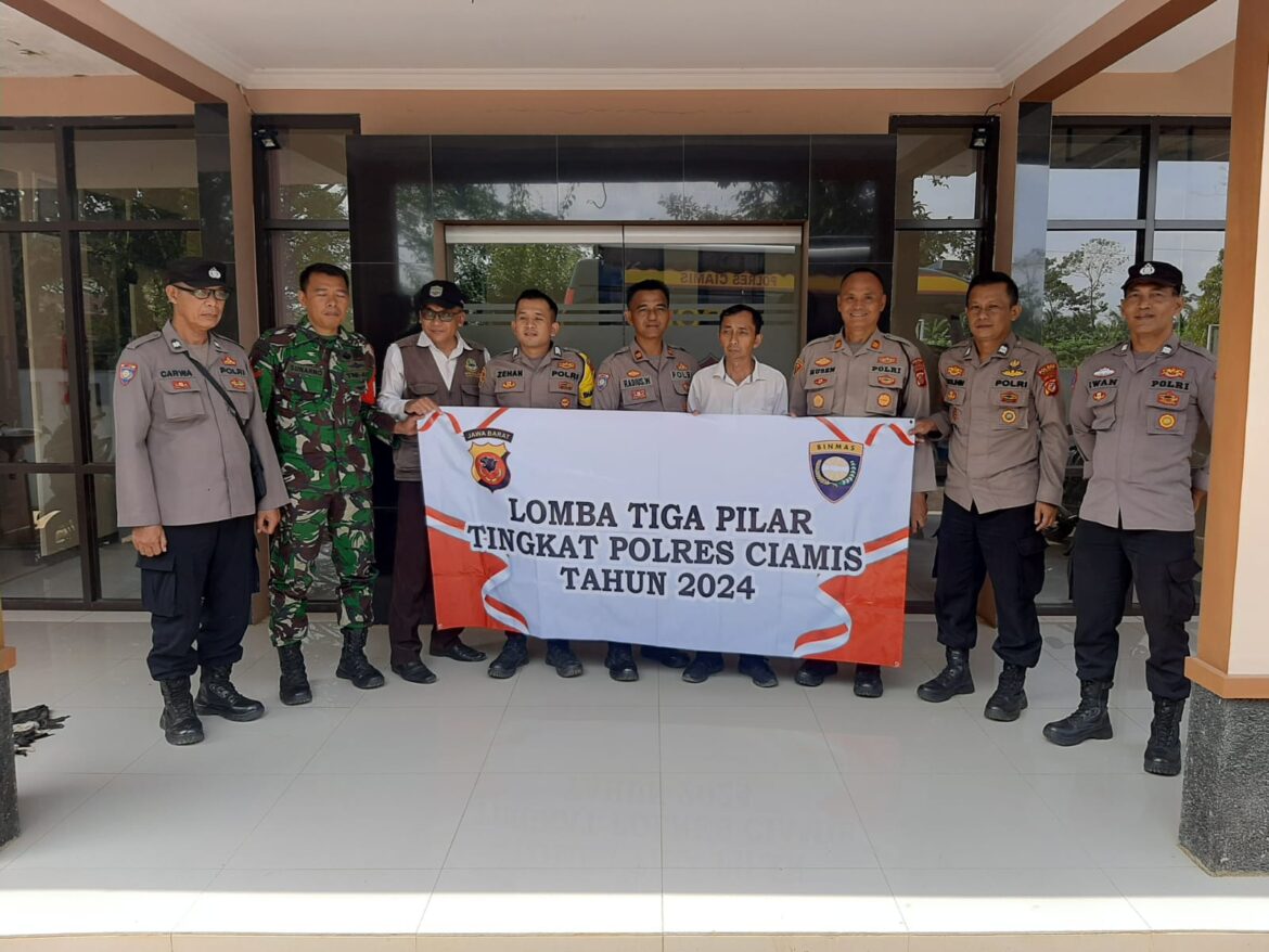Polres Ciamis Lakukan Penilaian Tiga Pilar Satkamling di Desa Mekarsari Tingkat Polres