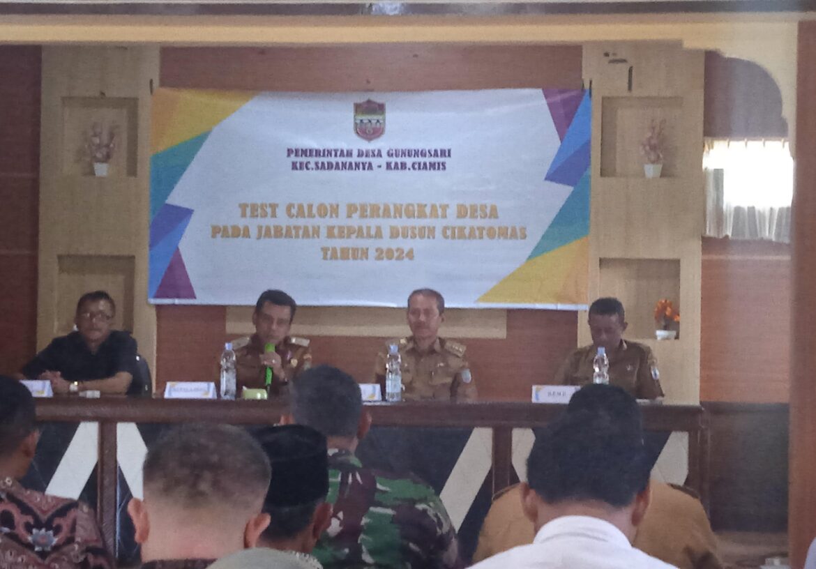 Seleksi Tes Calon Perangkat Desa Gunungsari, Tiga Peserta Bersaing Untuk Jabatan Kepala Dusun Cikatomas