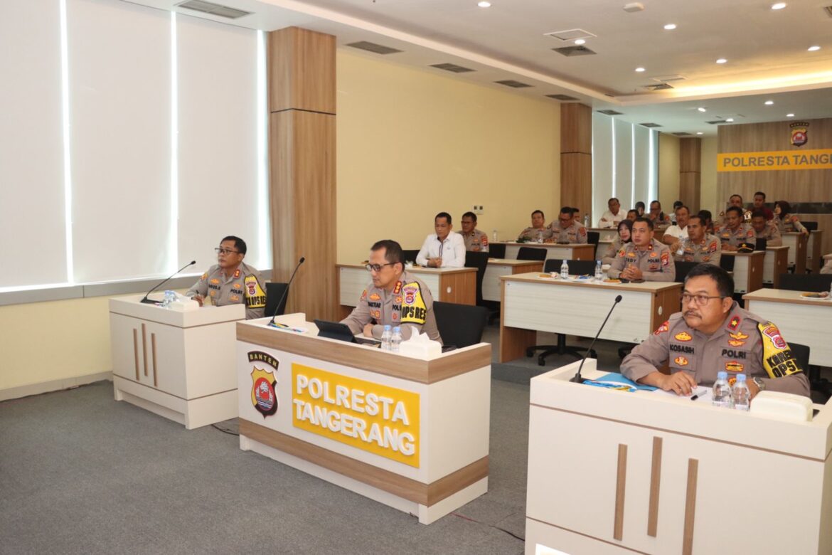 Kapolresta Tangerang Ikuti Zoom Meeting Kapolda Banten Terkait Situasi Kamtibmas