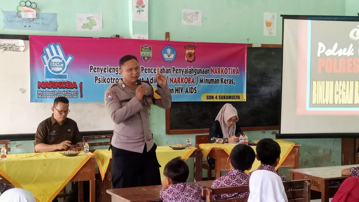 Polsek Ciamis Giat Sosialisasi Pencegahan Penyalahgunaan Narkotika Kepada Siswa Siswi