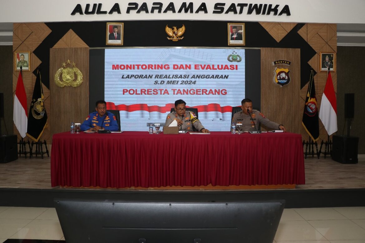 Wakapolresta Tangerang Berharap Penyerapan Anggaran Bulanan tahun 2024 Bisa Maksimal