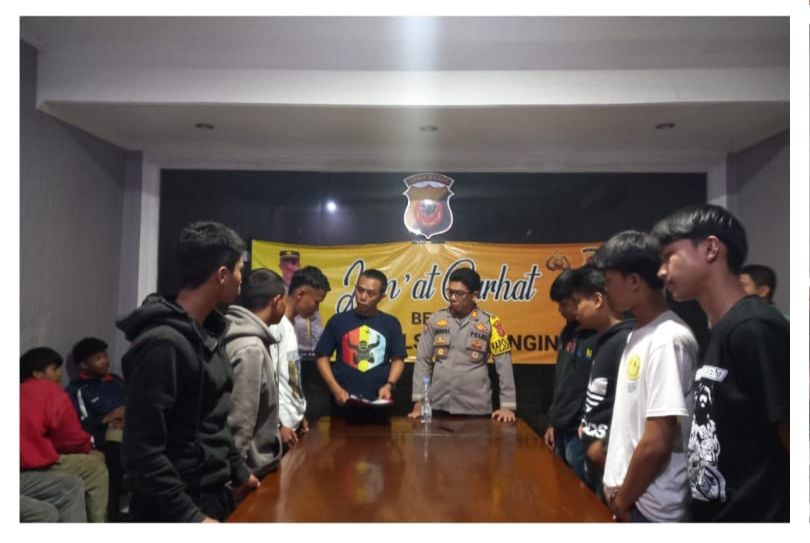 Polsek Caringin Fasilitasi dalam Hal Mediasi Kasus Perkelahian Pelajar yang Viral di Media Sosial