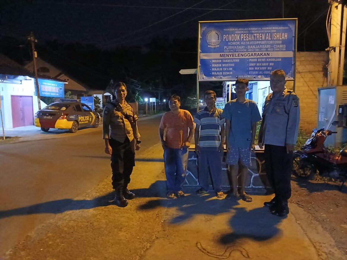 Berikan Rasa Nyaman, Polsek Banjarsari Patroli Biru Cegah Gangguan Kamtibmas di Malam Hari