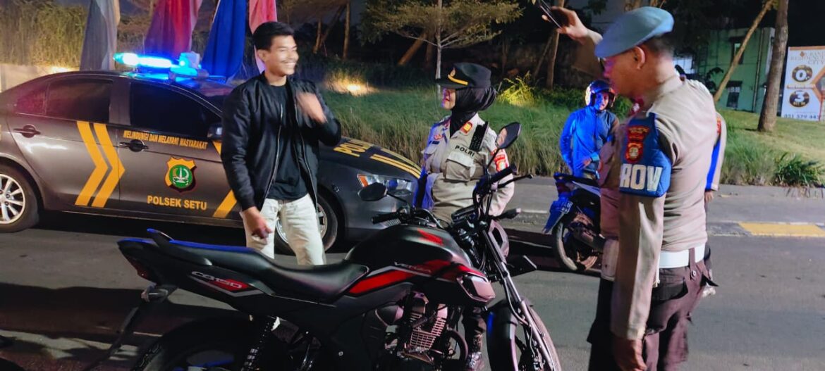 Polsek Setu Kembali Gencarkan Kegiatan Rutin OKJ Guna Mempersempit Ruang Gerak Pelaku Tindak Kejahatan Dimalam Hari