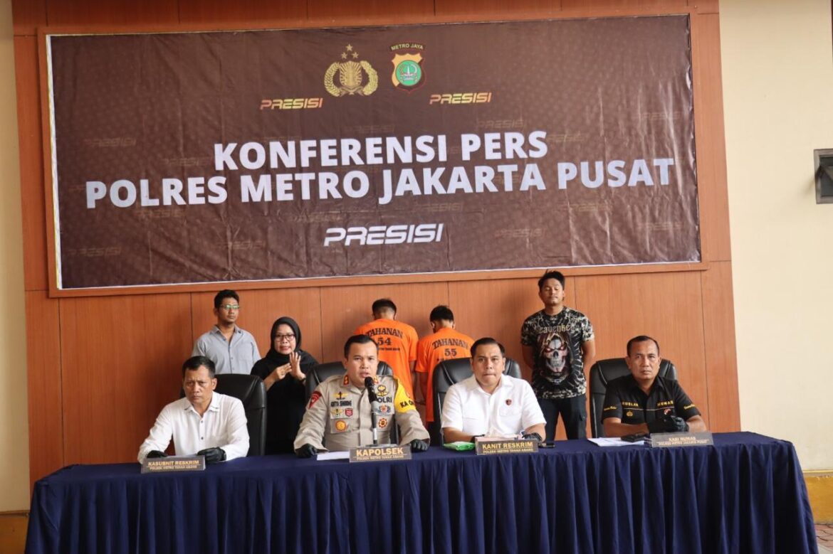 Polsek Metro Tanah Abang Ringkus 2 Pelaku Pencuri Motor di Depan Rumah Makan