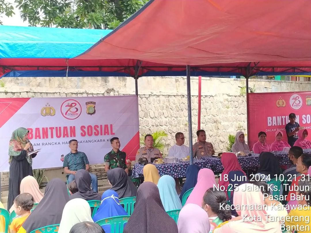 Menyambut Hut Bhayangkara Ke 78 Polisi Mengadakan Baksos di Wilayah Hukum Karawaci