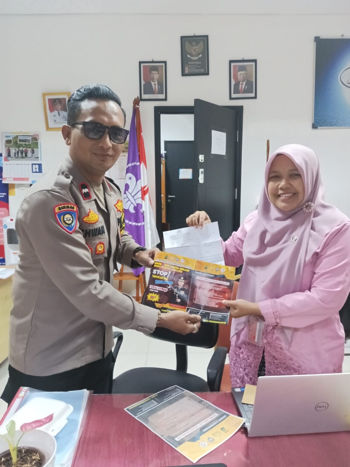 Patroli Dialogis dan Kunjungan Ke Sekolah SD Negeri 02 Kampung Rawa Bhabinkamtibmas Ajak Stop Bullying dan Stop Tawuran