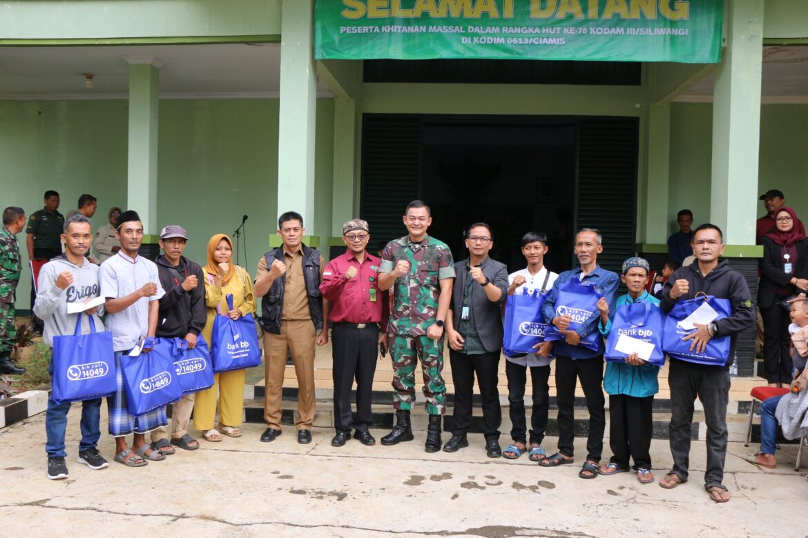 Hut Kodam III/Siliwangi Ke-78 Kodim 0613/Ciamis Gelar Khitanan Masal