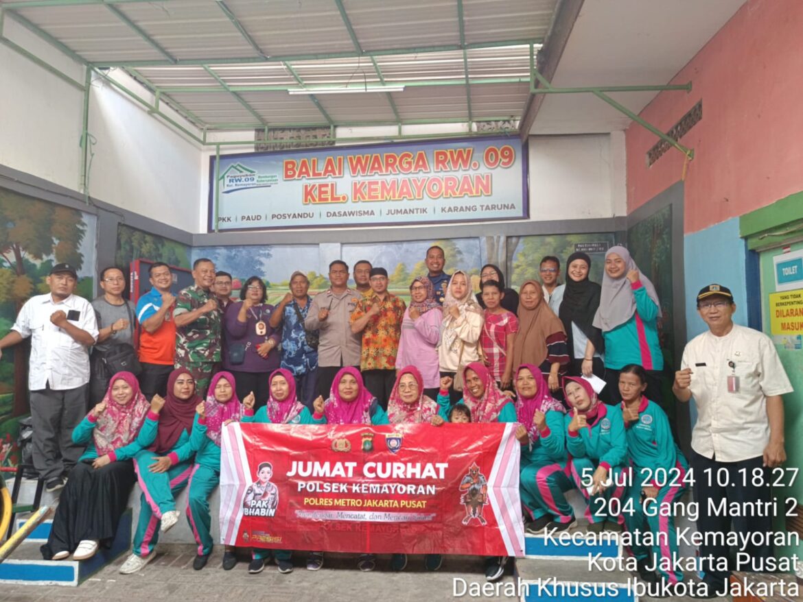 Bhabinkamtibmas Kelurahan Kemayoran Melaksanakan Kegiatan Jumat Curhat