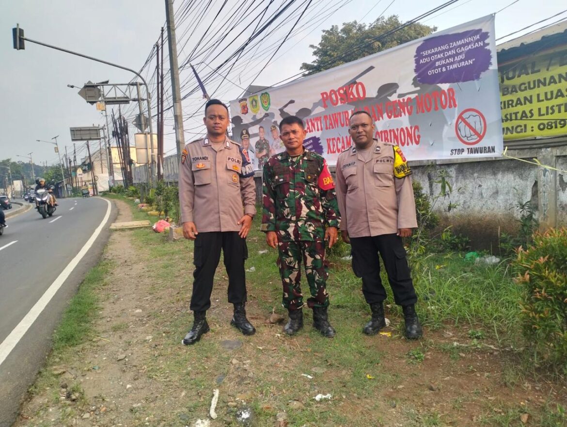 Polsek Cibinong Bersama TNI dan Sat Pol PP Tindak Lanjuti Berita Viral Adanya Balap Liar, Cek Lokasi TKP dan Genjarkan Giat Patroli