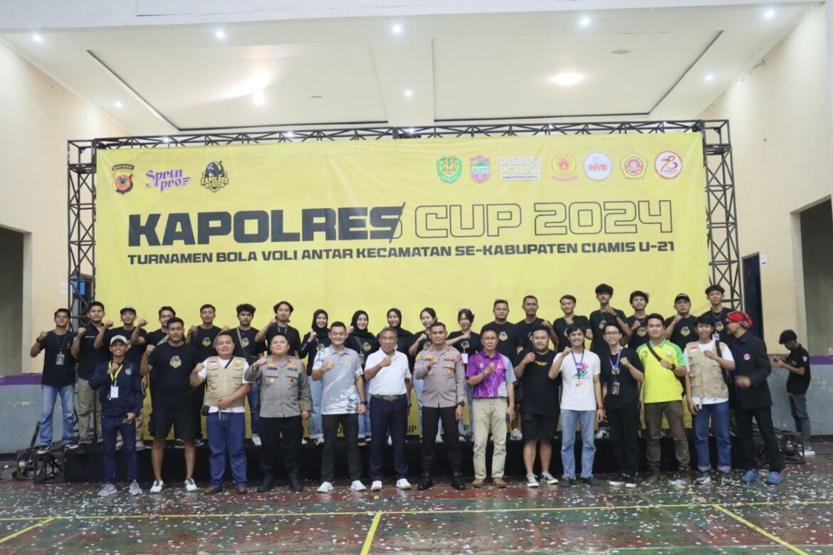 Kapolres Ciamis Resmi Menutup Turnamen Bola Voli Kapolres Cup 2024 U-21 Se-Kabupaten Ciamis