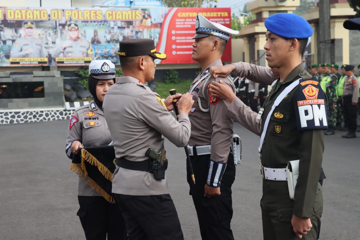 Peduli Keselamatan Pengguna Jalan Polres Ciamis Gelar Apel Patuh Lodaya 2024