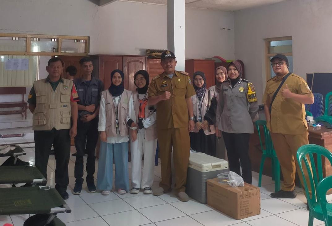 Polsek Ciamis Polres Ciamis Monitoring dan Ikut Donor Darah di Desa Saguling