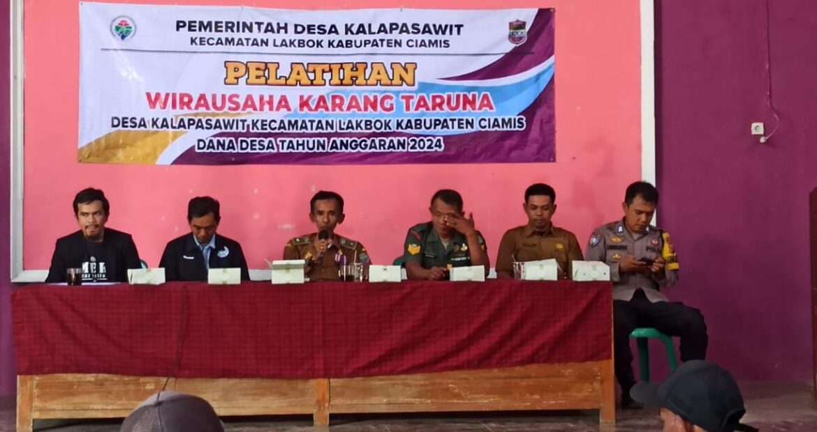 Polsek Lakbok Polres Ciamis Hadiri Pelatihan Wirausaga Karang Taruna Desa Kalapasawit