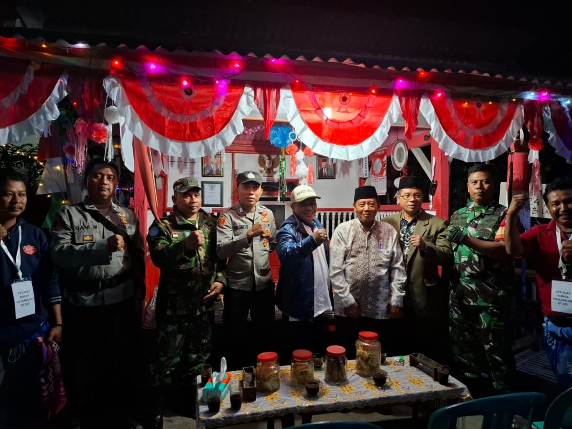 Polsek Lakbok Polres Ciamis Kontrol Pos Satkamling di Nambo Desa Cintajaya