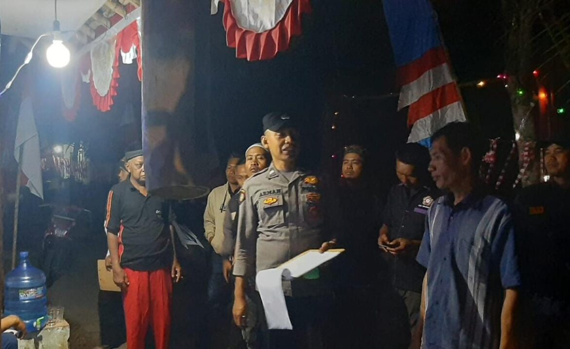 Polsek Banjarsari Polres Ciamis Kontrol Pos Satkamling di Desa Sindanghayu