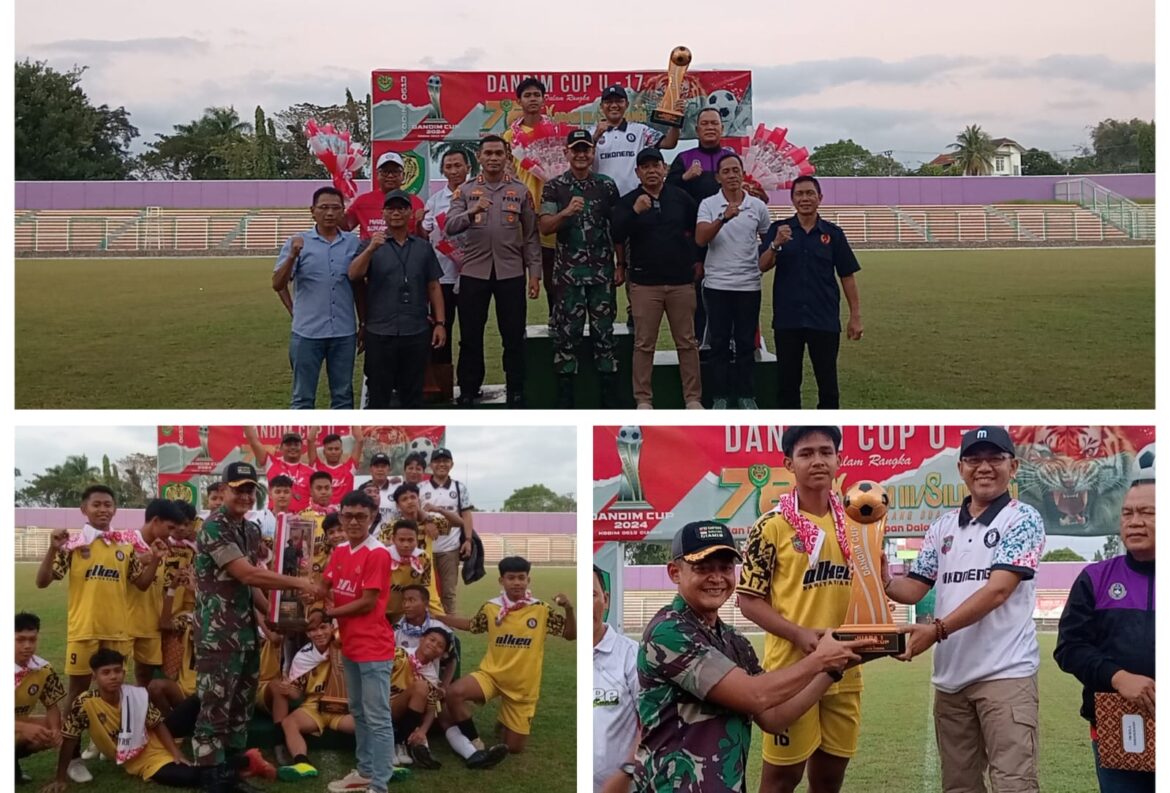 Tim Kecamatan Cikoneng Taklukan Tim Sindangkasih Dalam Laga Sepakbola Dandim Ciamis Cup 2024