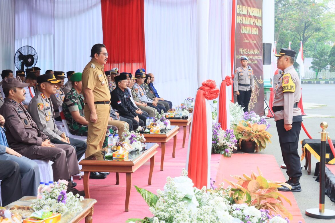 Siap Amankan Pilkada, Polres Ciamis Laksanakan Apel Gelar Pasukan Operasi Mantap Praja Tahun 2024