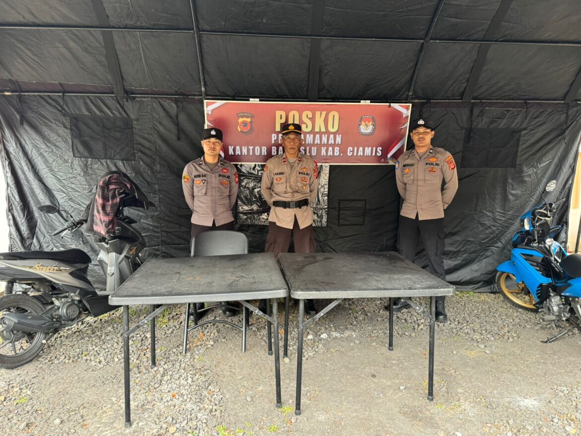Cipta Kondisi, Polres Ciamis Patroli Dialogis ke Kantor Penyelenggara Pemilu Jaga Kondusifitas