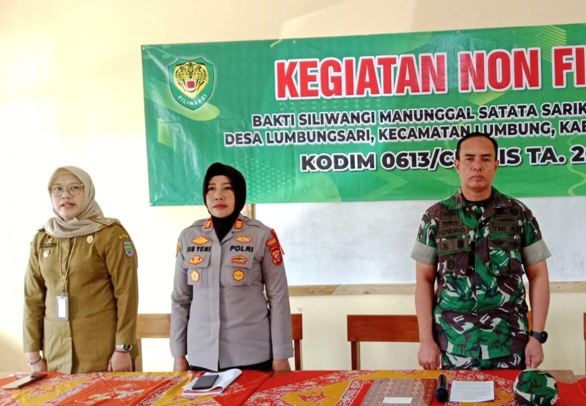 Soliditas TNI-Polri, Kapolsek Kawali Edukasi Bahaya Judi Online di Kegiatan Non Fisik BSMSS Kodim 0613/Ciamis