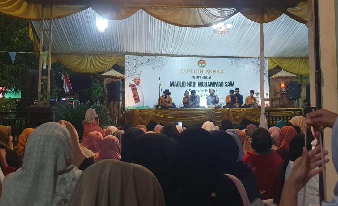 Polsek Ciamis Polres Ciamis Ikuti Tabliq Akbar Peringatan Maulid Nabi Muhammad SAW di Pusakanagara