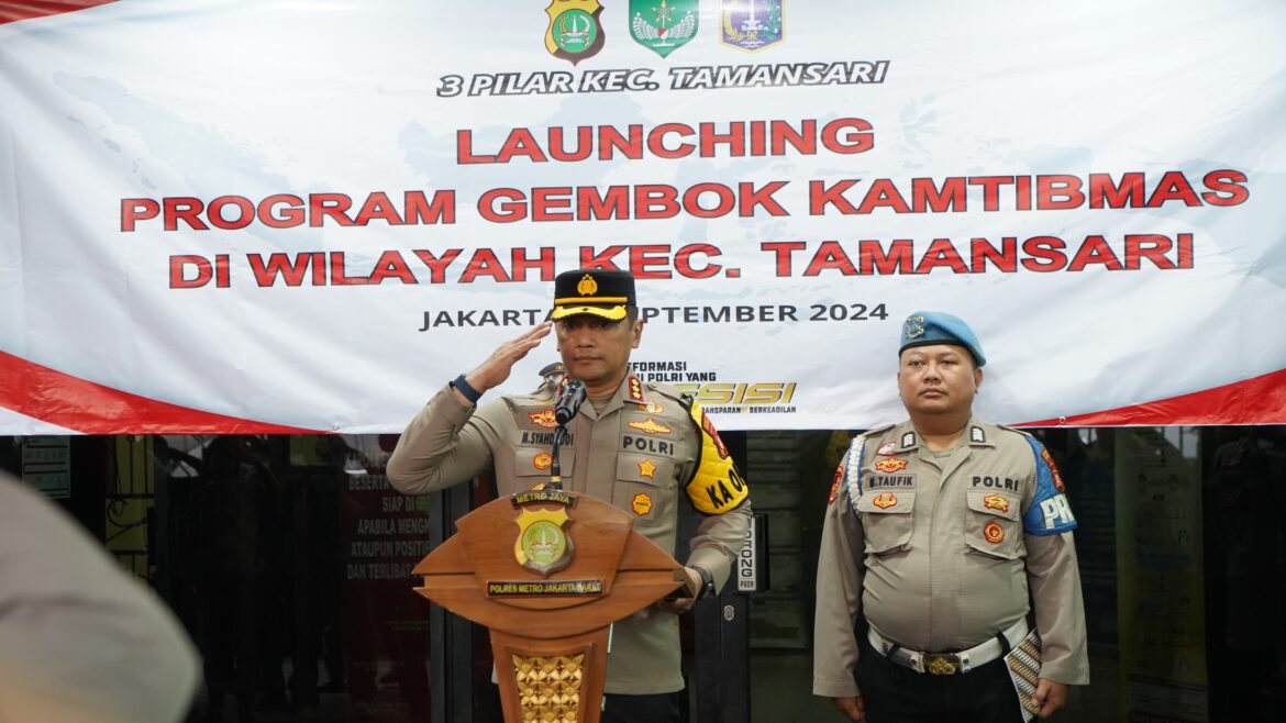 Tekan Kasus Curanmor, Polsek Metro Tamansari Lounching Launching Program Gembok Kamtibmas