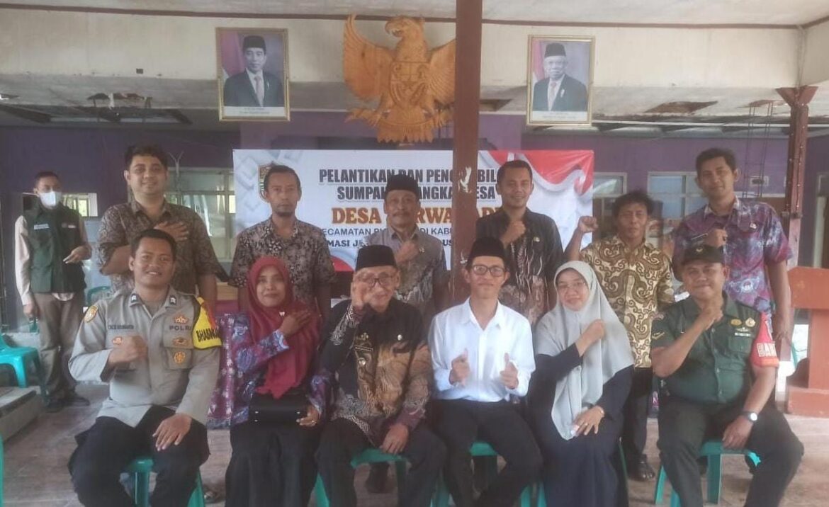 Polsek Lakbok Polres Ciamis Monitoring dan Amankan Proses Pelantikan Kadus Tangkeban
