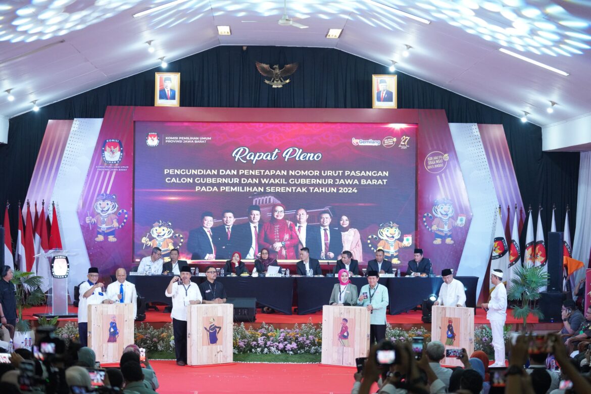 Pengumuman Nomor Urut Paslon Cagub – Cawagub Jabar Tahun 2024