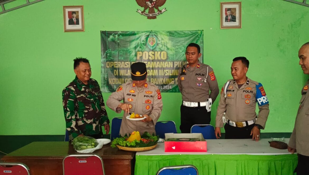HUT TNI ke 79 Polsek Pameungpeuk Polresta Bandung Berikan Kejutan di Koramil Arjasari