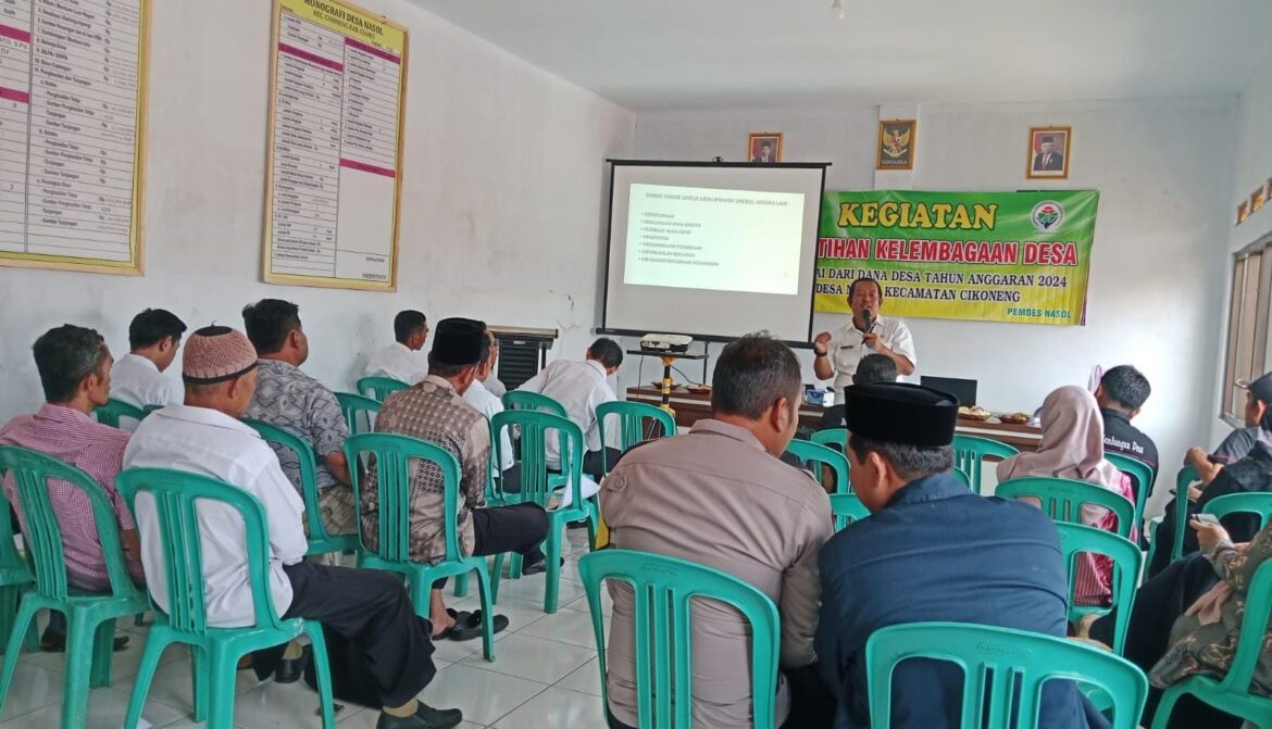 Cooling System, Polsek Cikoneng Polres Ciamis Hadiri Pelatihan Kelembagaan Desa Nasol
