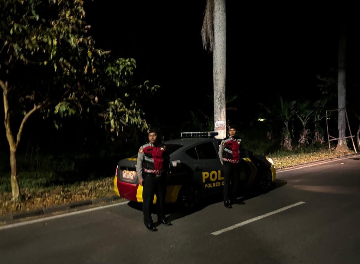 Antisipasi Tindak Kriminalitas dan Kejahatan Jalanan, Polres Ciamis Patroli di Kawasan TMP