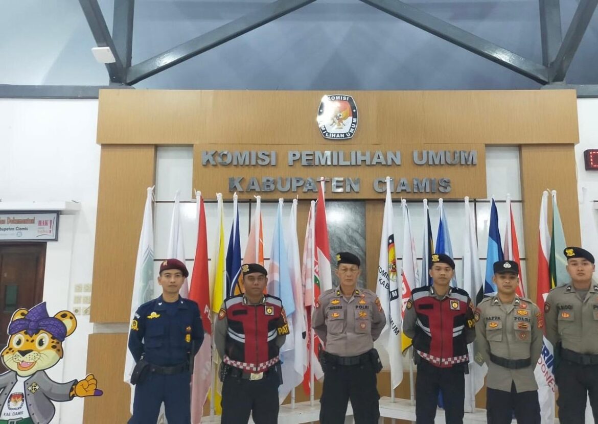 Cipta Kondisi, Polres Ciamis Patroli Dialogis ke Kantor Penyelenggara Pilkada Jaga Kondusifitas