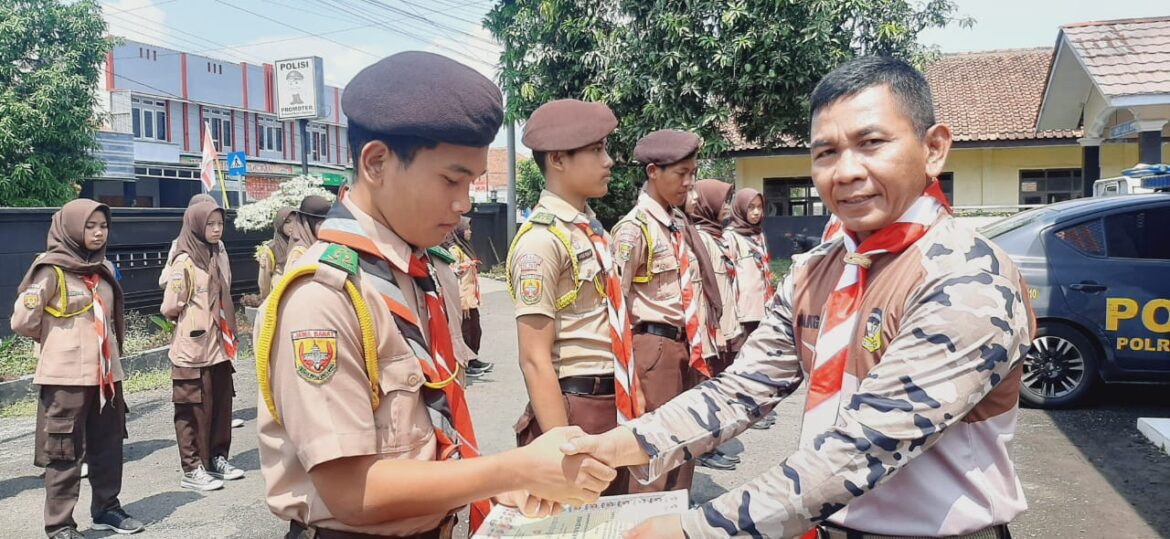 Polsek Banjarsari Polres Ciamis Hadiri Penutupan Diklat Calon Anggota Saka Bhayangkara