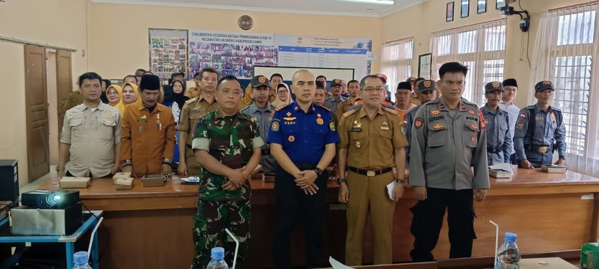Polres Ciamis Hadiri Sosialisasi Penanggulangan Bencana Tingkat Kecamatan Cikoneng