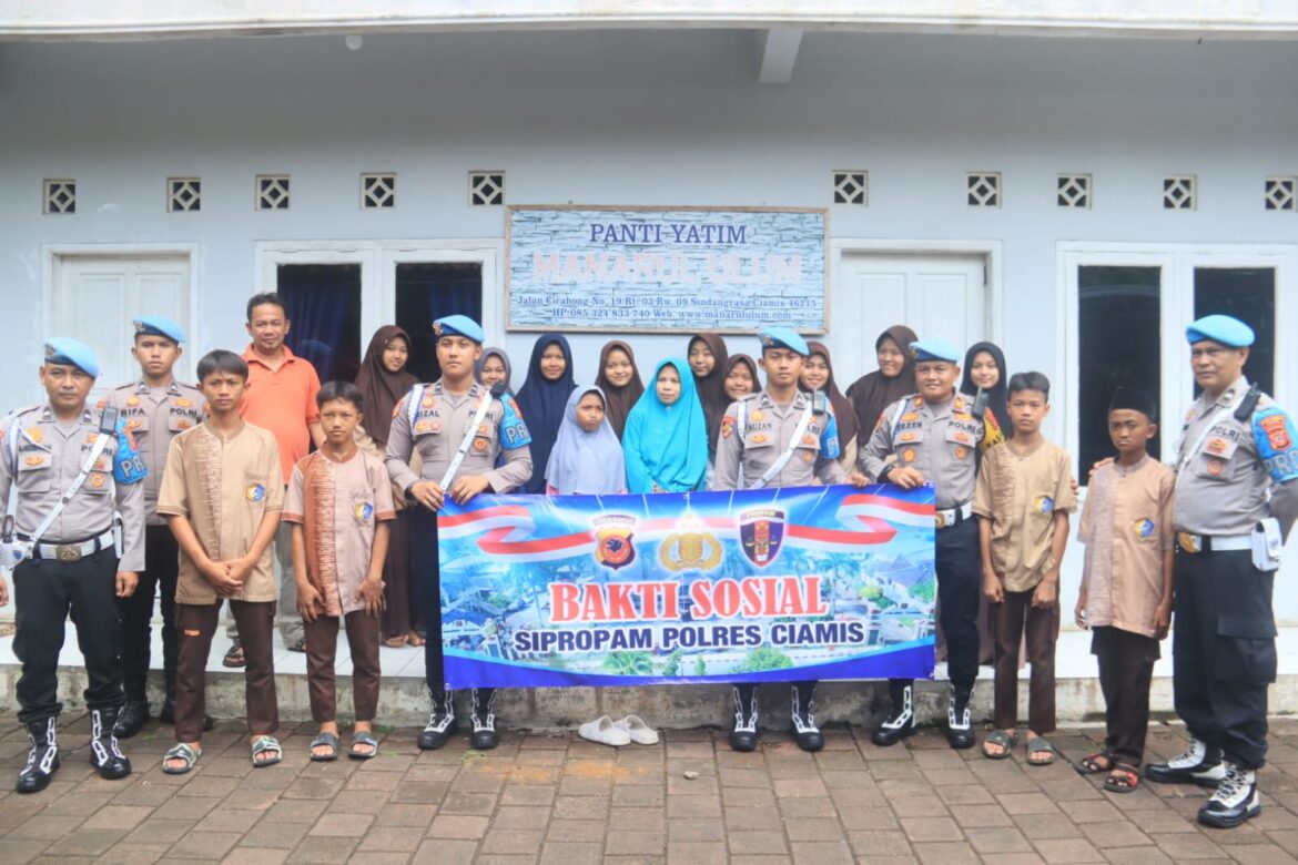 Peduli Masyarakat Sipropam Polres Ciamis Salurkan Bantuan ke Anak-Anak Panti Asuhan
