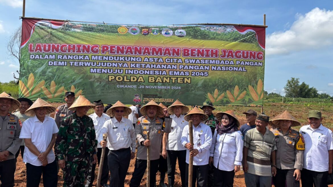 Polres Serang Gelar Launching Penanaman Bibit Jagung Dukung Asta Cita Swasembada Pangan