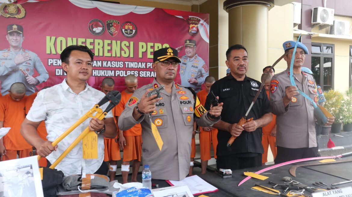 Resmob Polres Serang Sikat 15 Pelaku Kejahatan Di Sejumlah Lokasi di Provinsi Banten