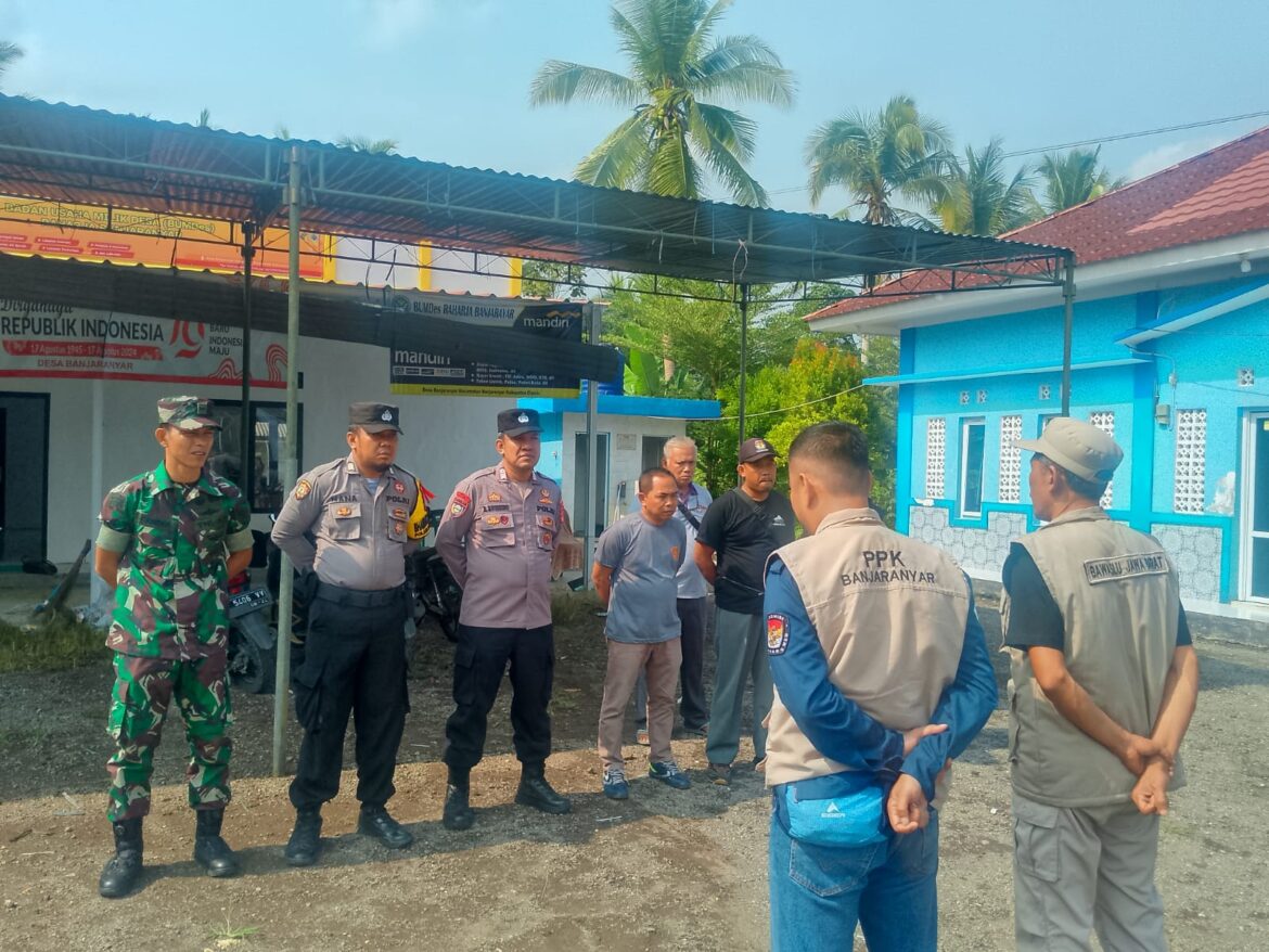 Ops Mantap Praja, Polsek Banjarsari Polres Ciamis Amankan Gudang Logistik di PPK Banjaranyar