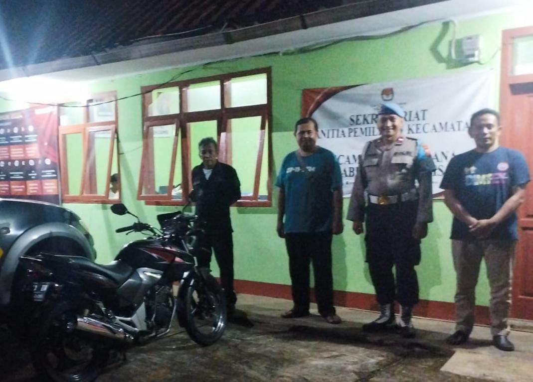 Pasca Pencoblosan, Personel Polsek Sukadana Polres Ciamis Patroli Kamtibmas di Waktu Subuh