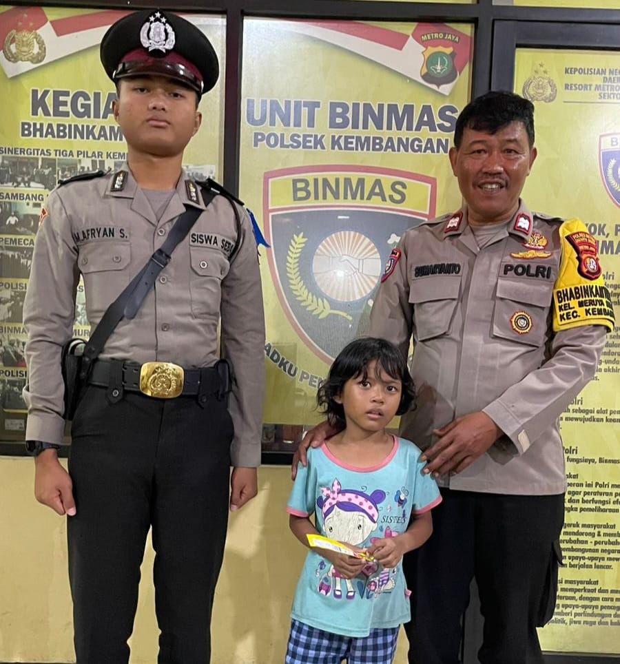Polsek Kembangan Temukan Anak Perempuan Terlantar di Perumahan Intercon