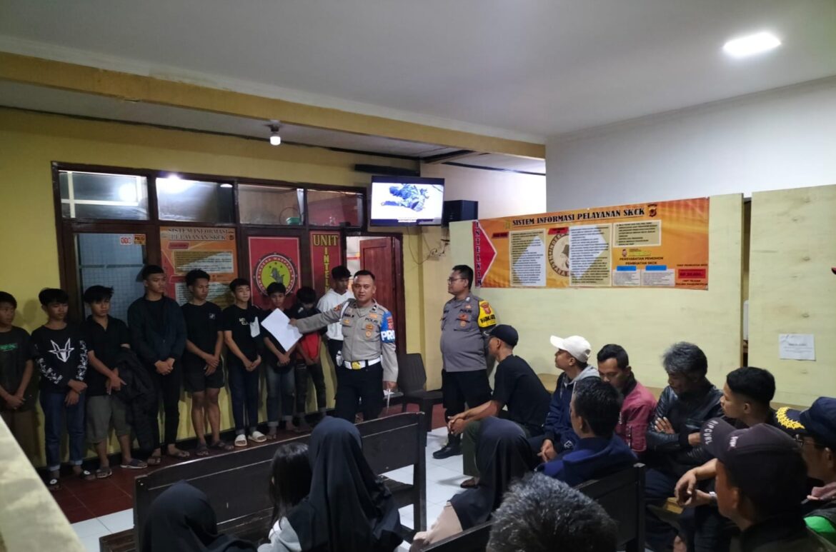 Diduga Hendak melakukan tawuran 11 Pemuda Diamankan, Polisi Panggil Orang Tua