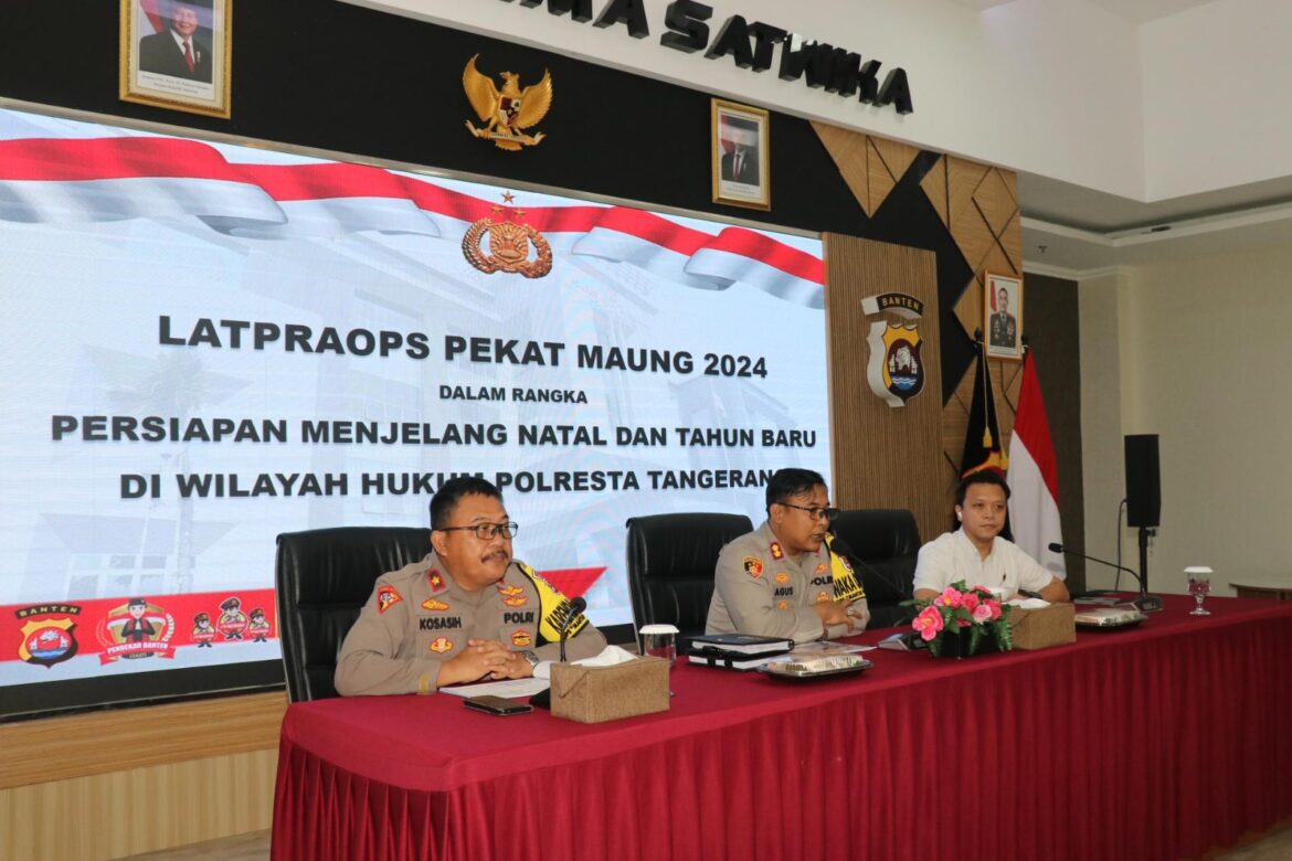 Polresta Tangerang Gelar Latpraops Pekat Maung 2024 untuk Jaga Keamanan Jelang Natal dan Tahun Baru